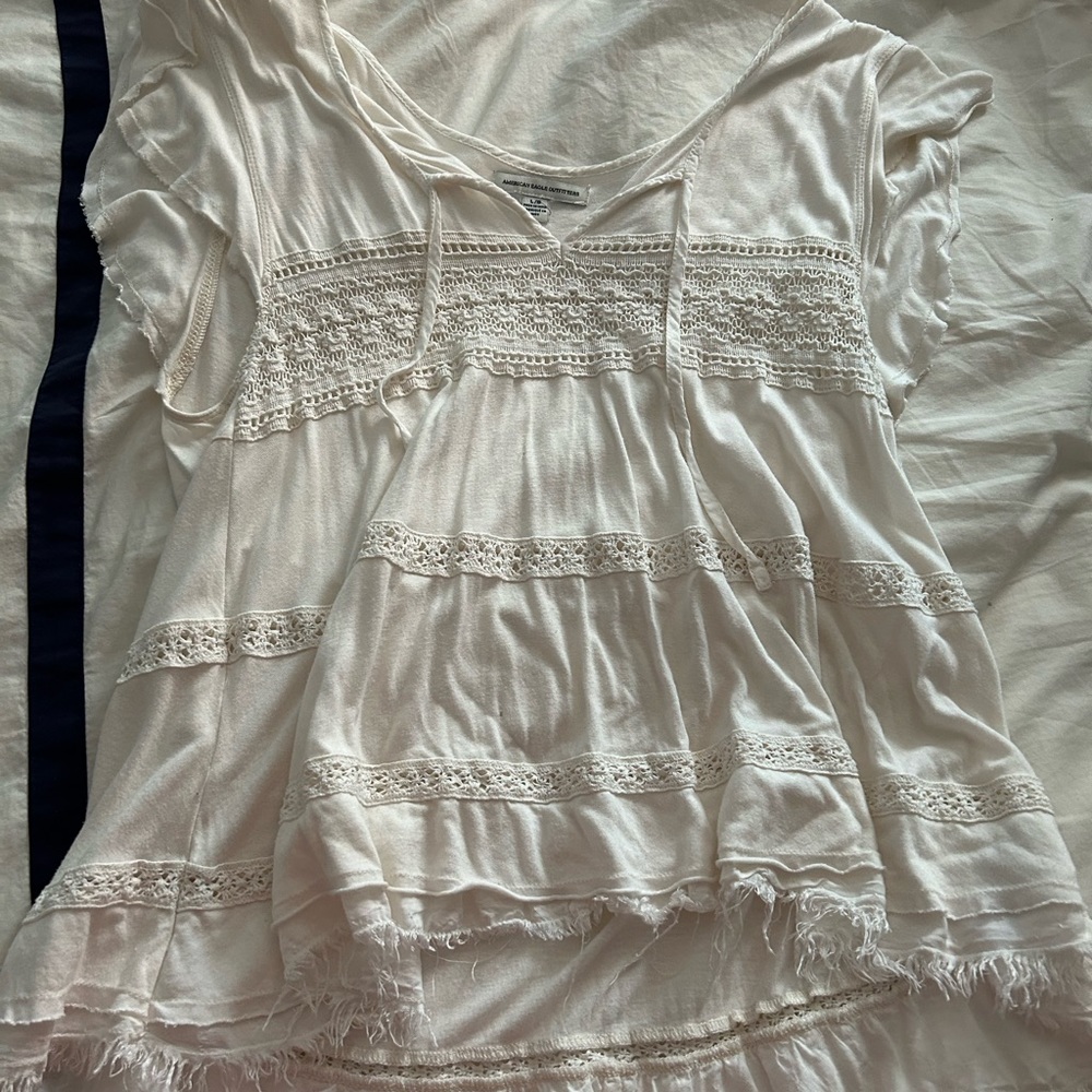 cute white beach top